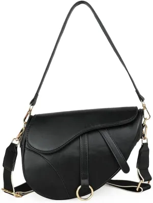 JBB Women Saddle Shoulder Bag Clutch Purse Small Crossbody Bag Satchel Bags Handbag PU Leather