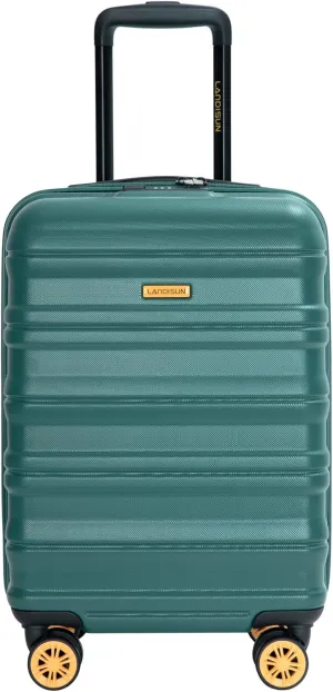 JCSD Durable and Spacious Carry-On Luggage with TSA Lock, 360 Degree Spinner Wheels, Dark Green