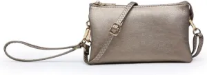 JEN & CO. Riley Vegan Leather Crossbody Bag for Women, Copper - Small Clutch or Purse, Wallet Bags, Wristlet & Strap