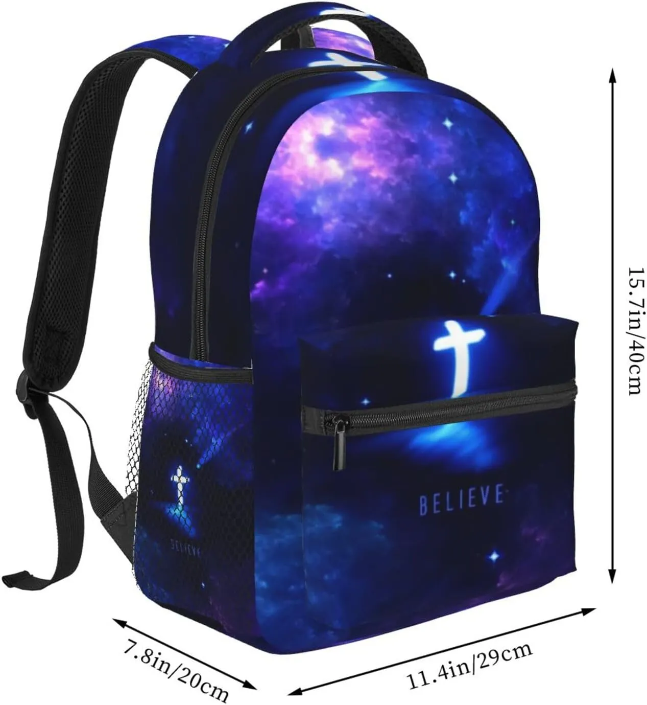 Jesus Backpack,Faith Bookbags Laptop Bag Shoulder Bags Travel Hiking Camping Daypack for Men Women