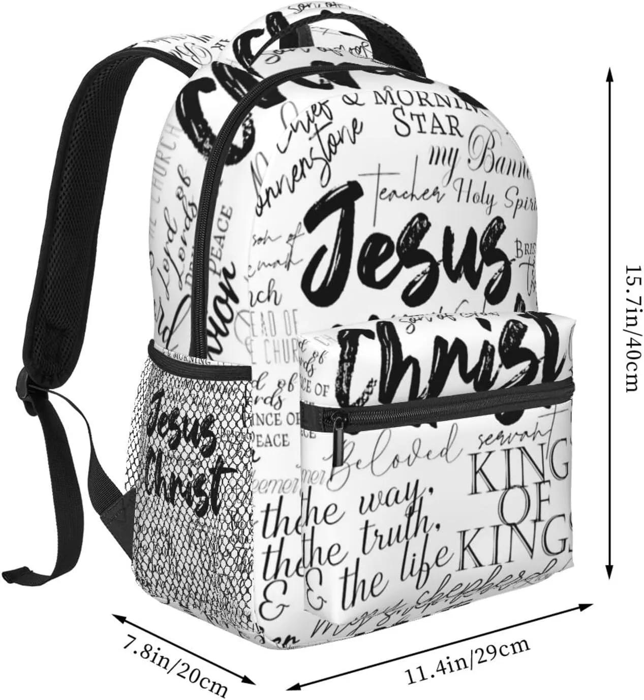 Jesus Backpack,Faith Bookbags Laptop Bag Shoulder Bags Travel Hiking Camping Daypack for Men Women
