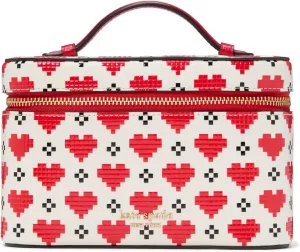 kate spade new york Devin Pixel Hearts Embossed Saffiano Leather Case