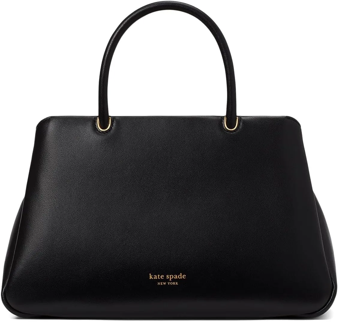 kate spade new york Grace FINE Grain Leather Medium Satchel, Black