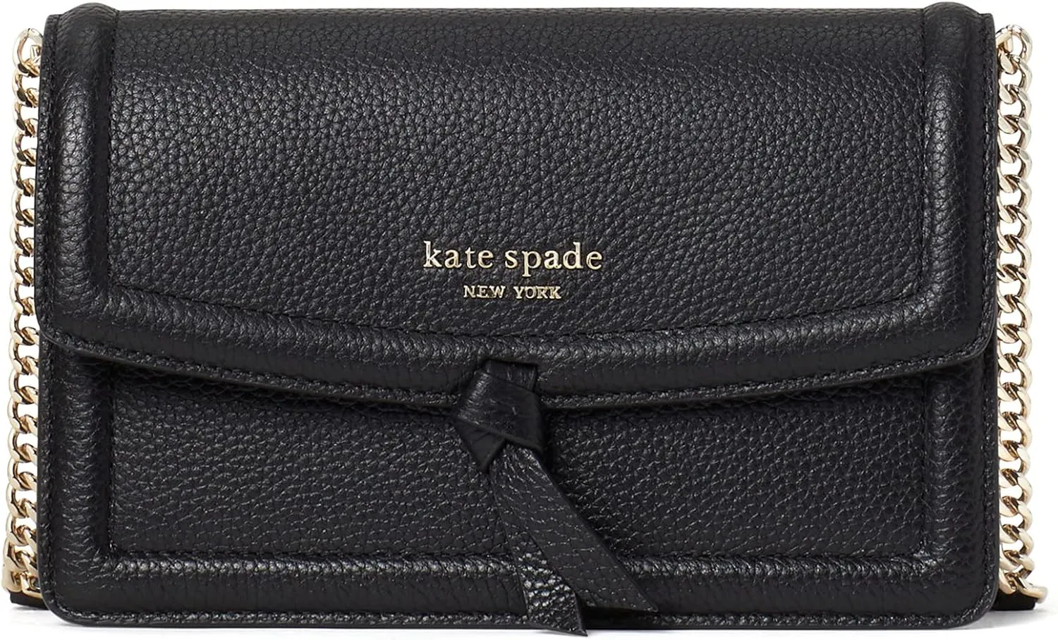 kate spade new york Knott Pebbled Leather Flap Crossbody