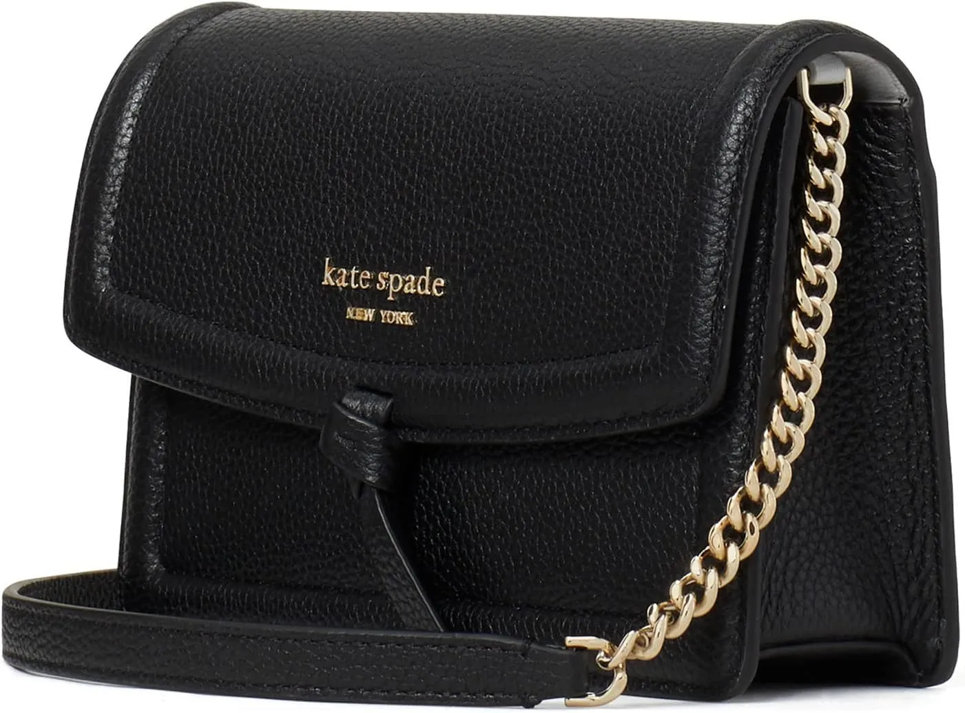 kate spade new york Knott Pebbled Leather Flap Crossbody