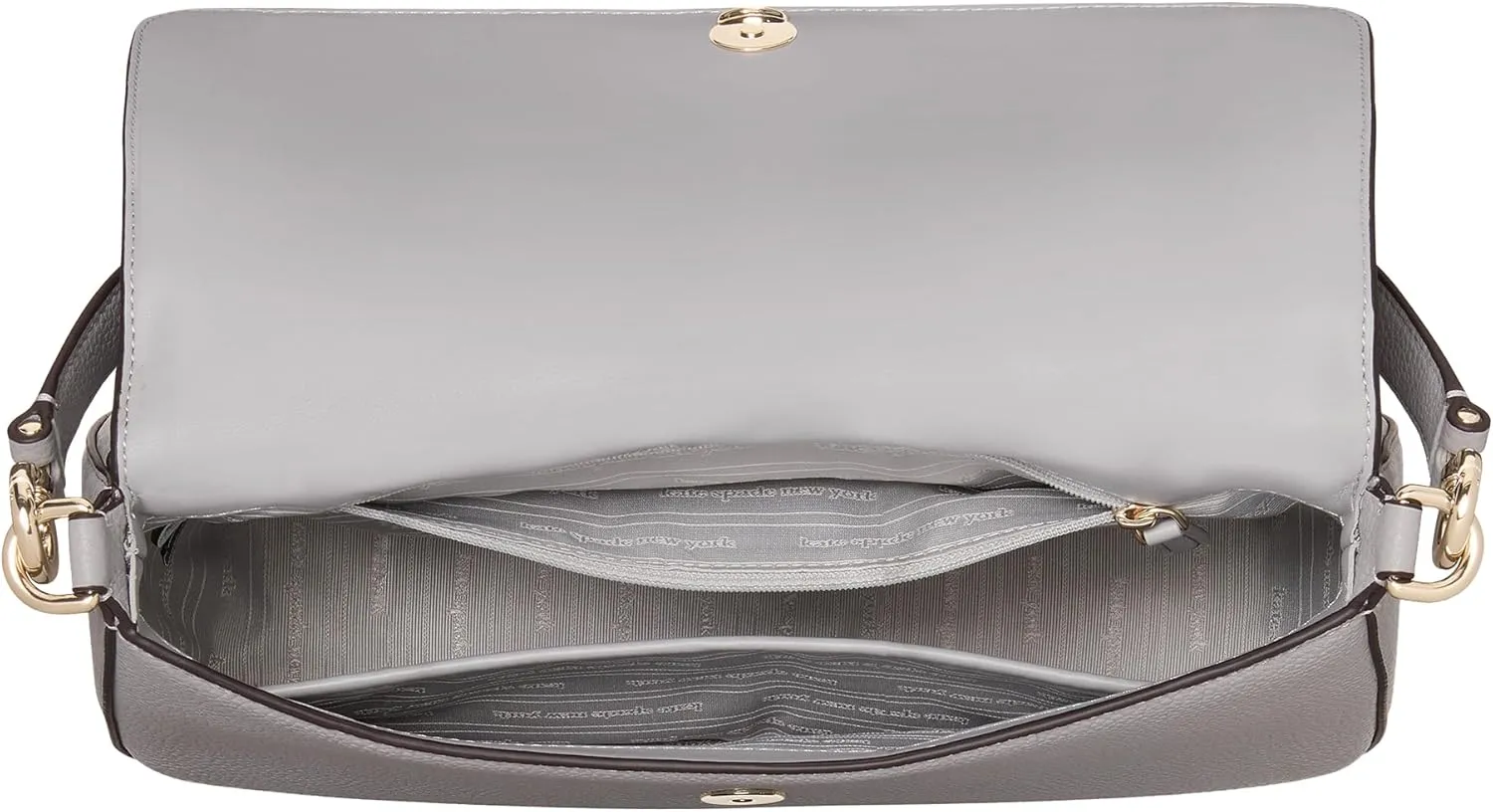 kate spade new york Women's Hudson Pebbled Leather Flap Shoulder Bag