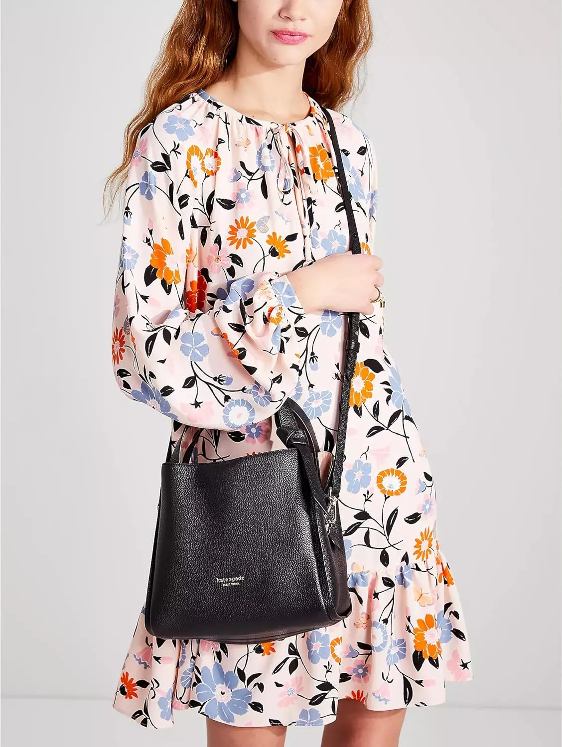 kate spade new york Women's Knott Pebbled Leather Medium Crossbody Tote