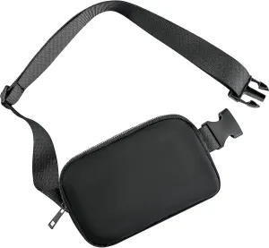 Kathylighting Belt Bag for Women Crossbody, Sling Bags Cross Body Bag Fanny Waist Packs Purses for Men, Adjustable Strap Small Chest Bag Front Sling Bags for Running Hiking Travelling Workout, Black