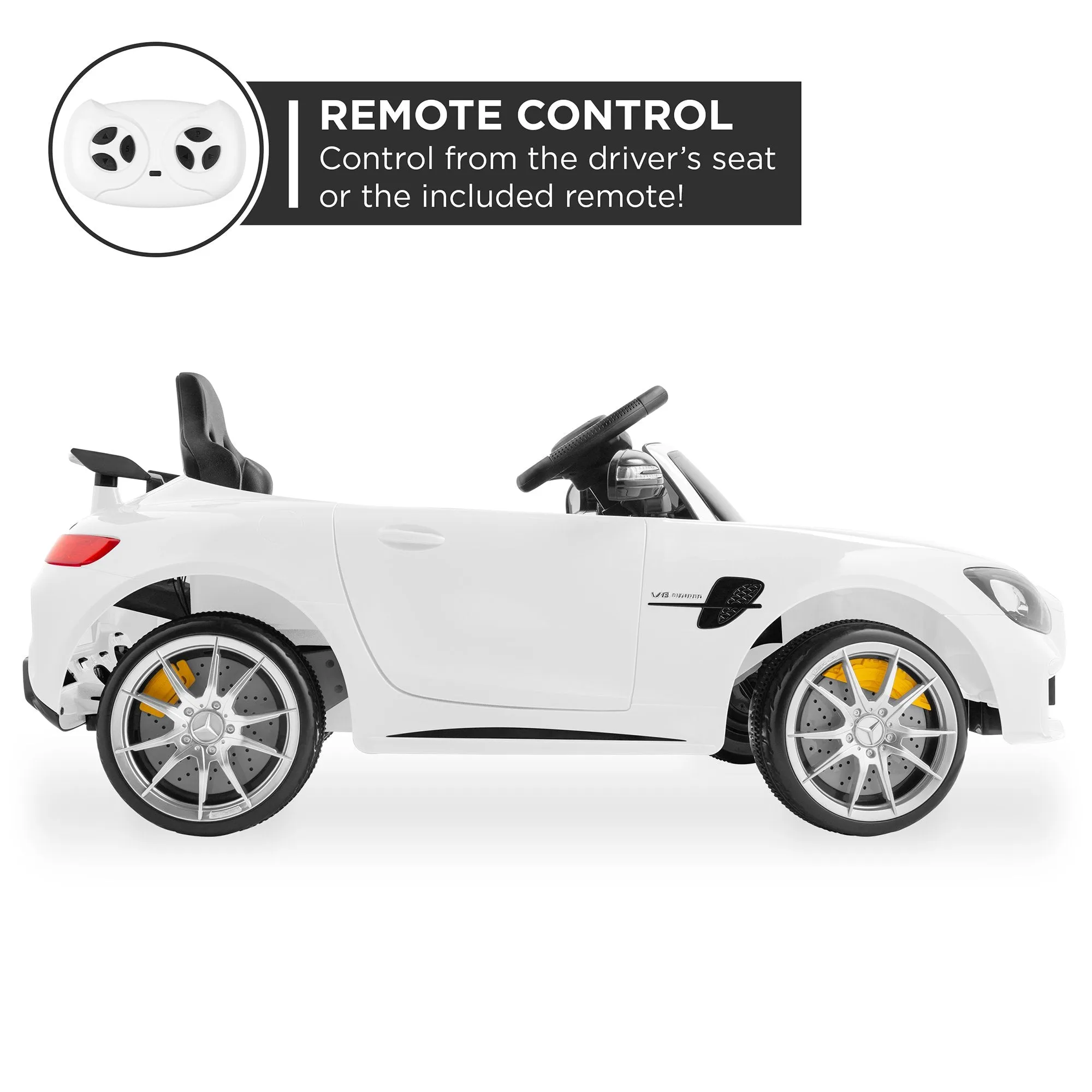 Kids 12V Officially Licensed Mercedes GTR Ride-On Car w/ Parent Control