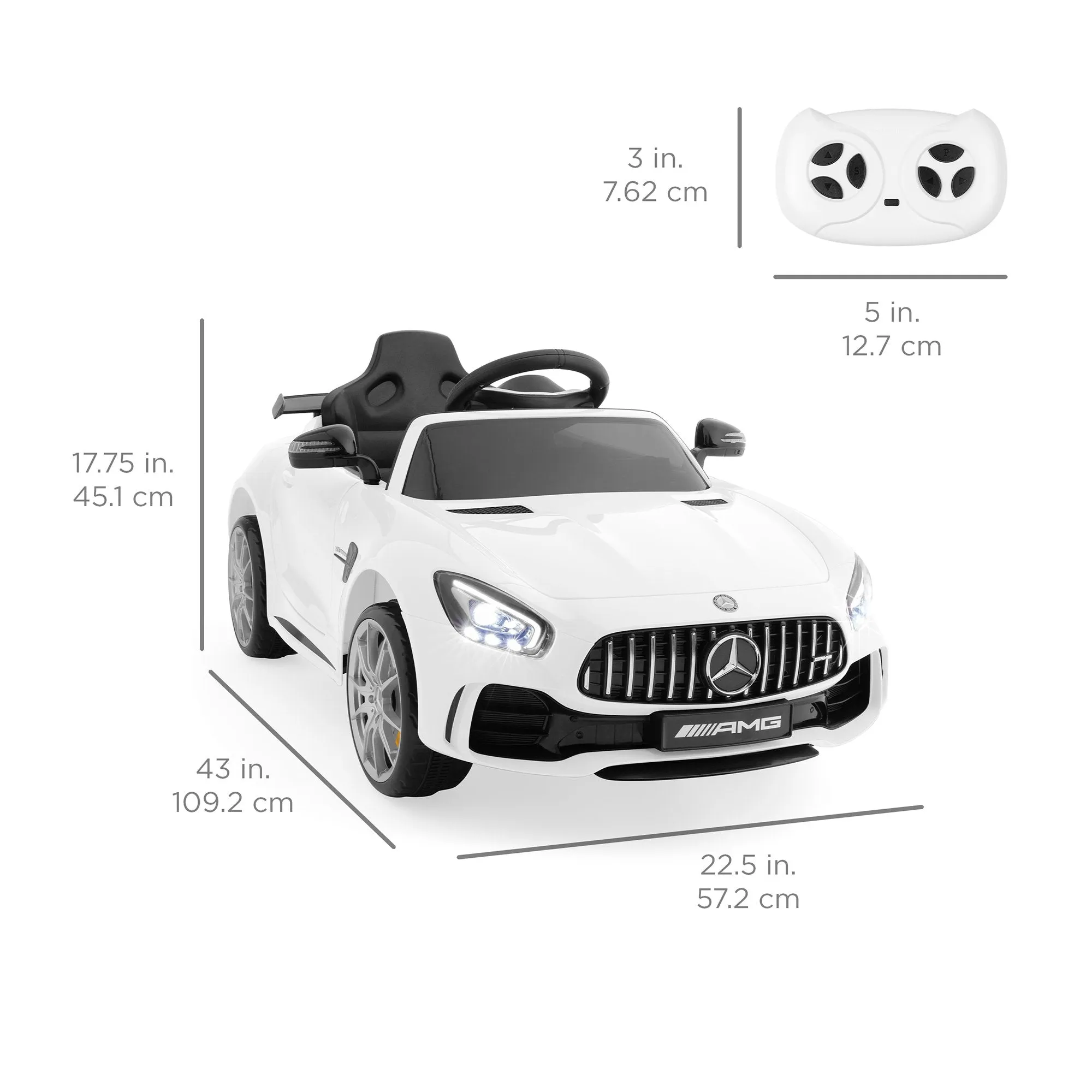 Kids 12V Officially Licensed Mercedes GTR Ride-On Car w/ Parent Control