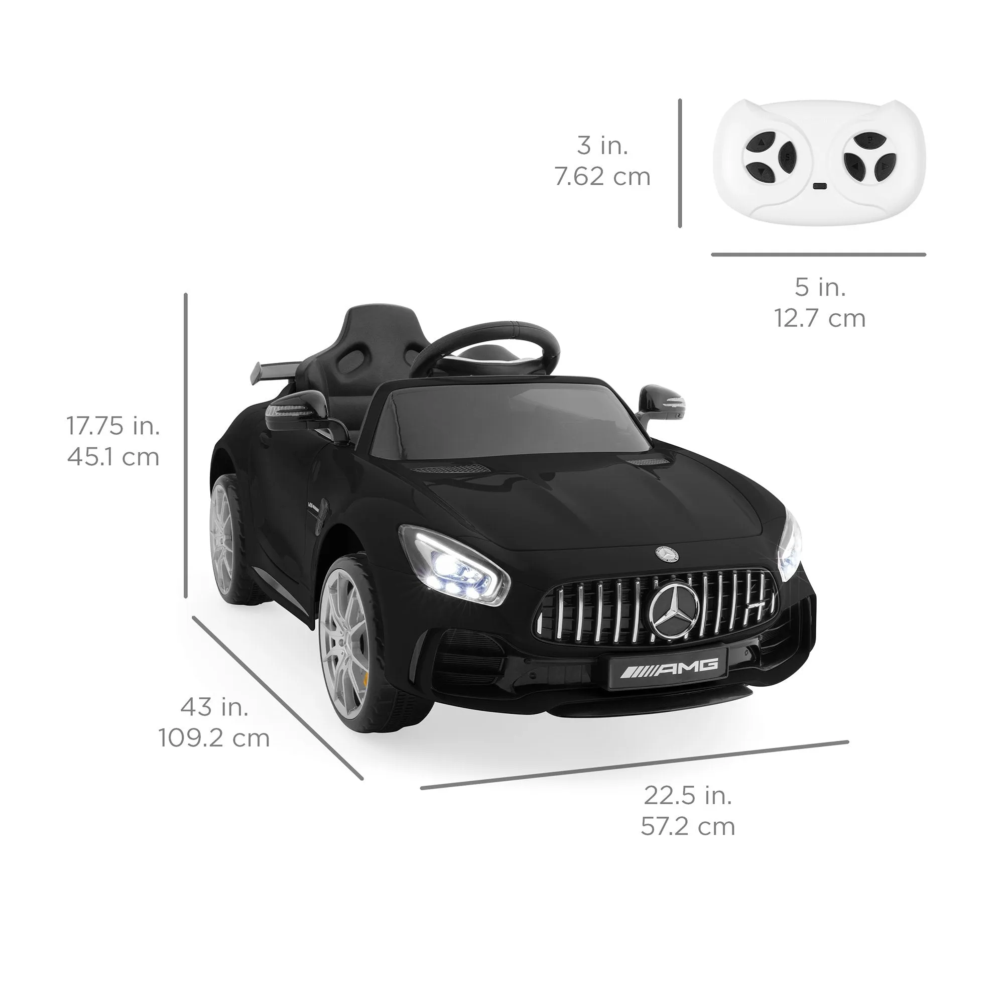 Kids 12V Officially Licensed Mercedes GTR Ride-On Car w/ Parent Control
