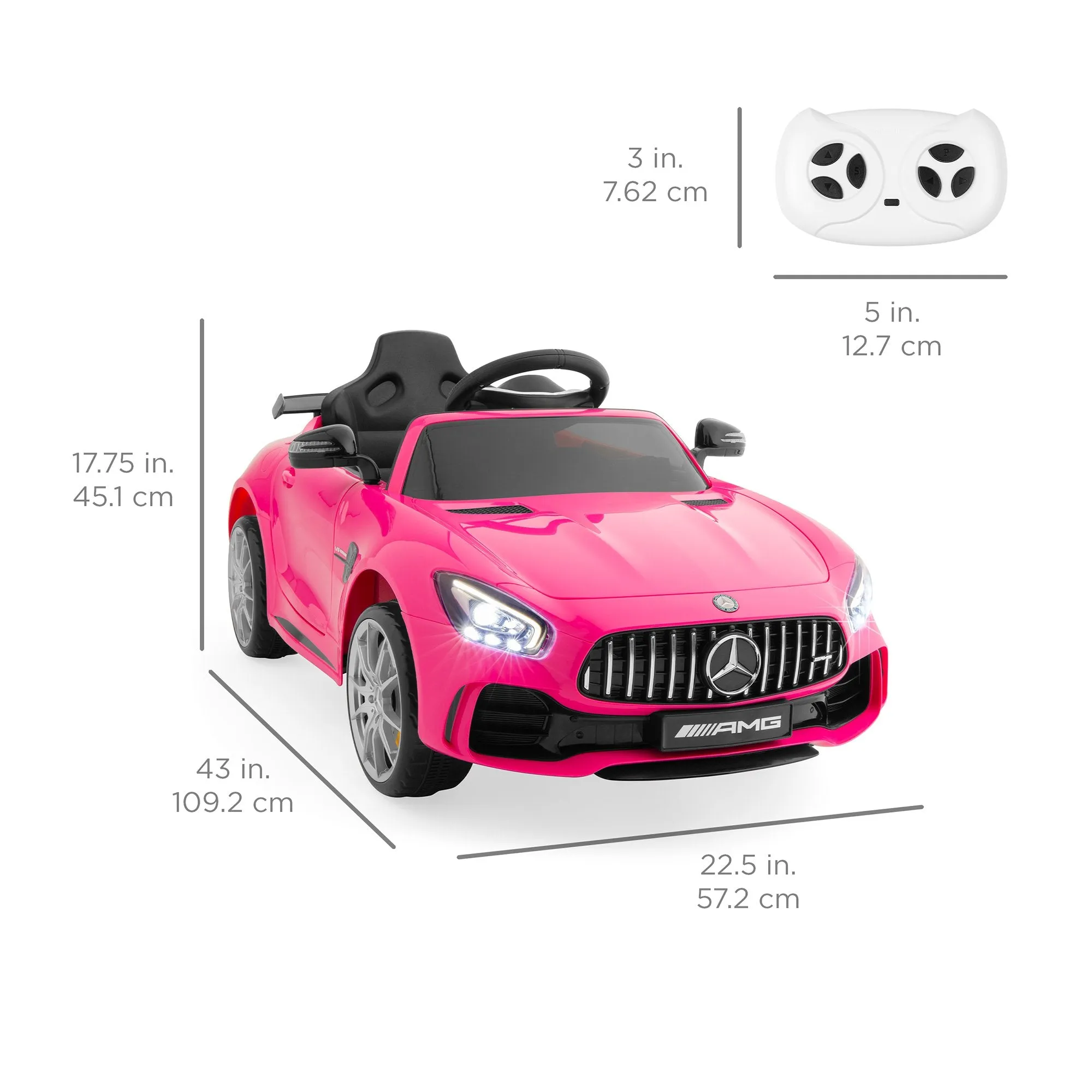 Kids 12V Officially Licensed Mercedes GTR Ride-On Car w/ Parent Control