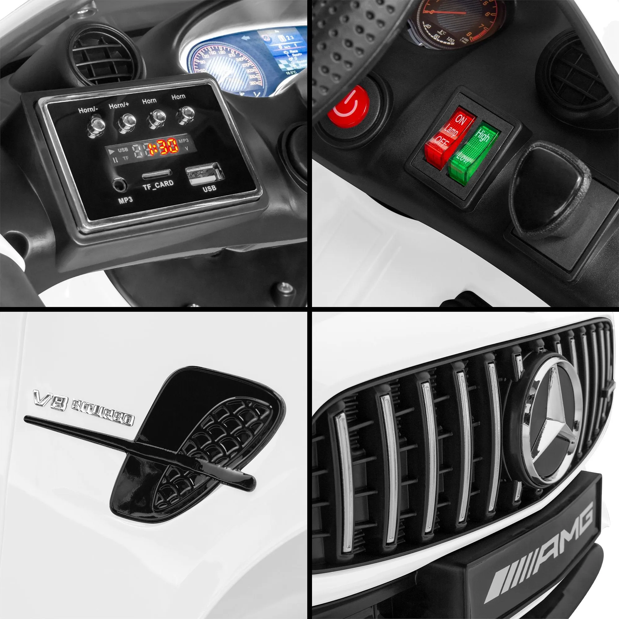 Kids 12V Officially Licensed Mercedes GTR Ride-On Car w/ Parent Control