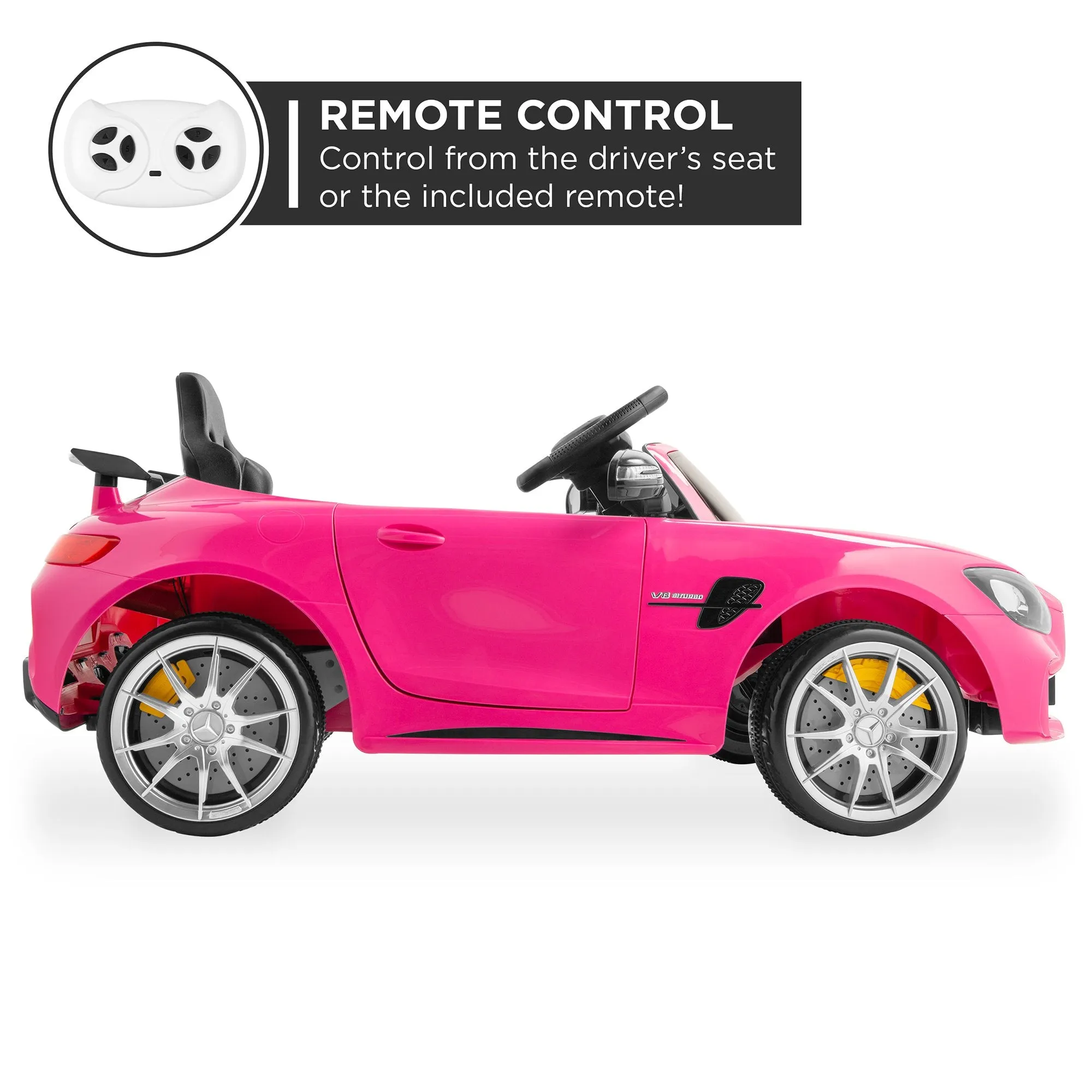Kids 12V Officially Licensed Mercedes GTR Ride-On Car w/ Parent Control