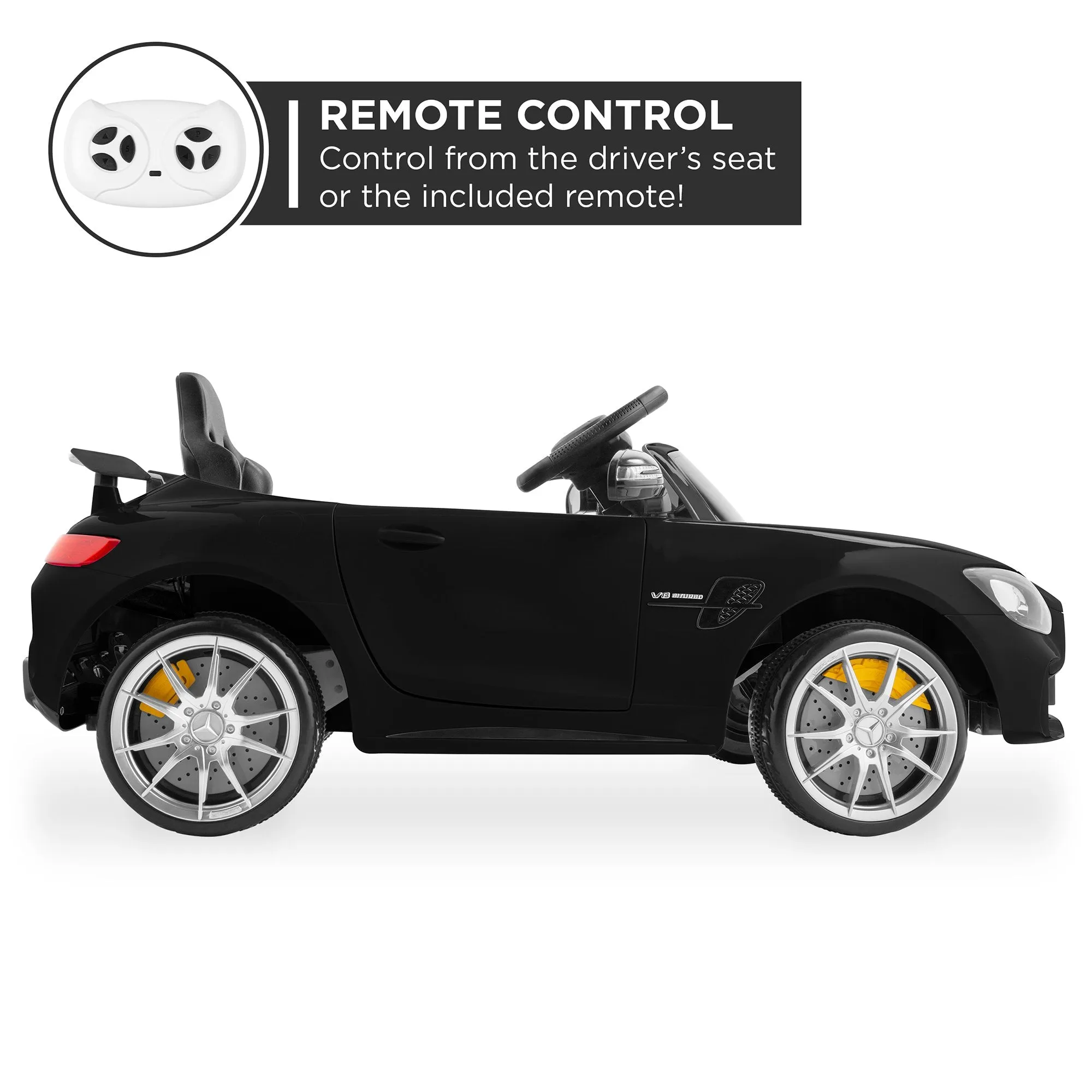 Kids 12V Officially Licensed Mercedes GTR Ride-On Car w/ Parent Control
