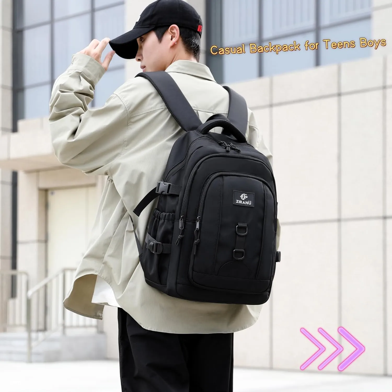 Kids Backpack for Boys & Girls, Middle School Backpacks, Elementary School Bookbag, Blue, L 12.59 W 7.87 H 18.89 inches