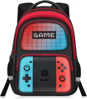Kids Backpack For BoysGamer Boys Backpack For Children Teens Elementary Middle School, 17 Students Bookbag