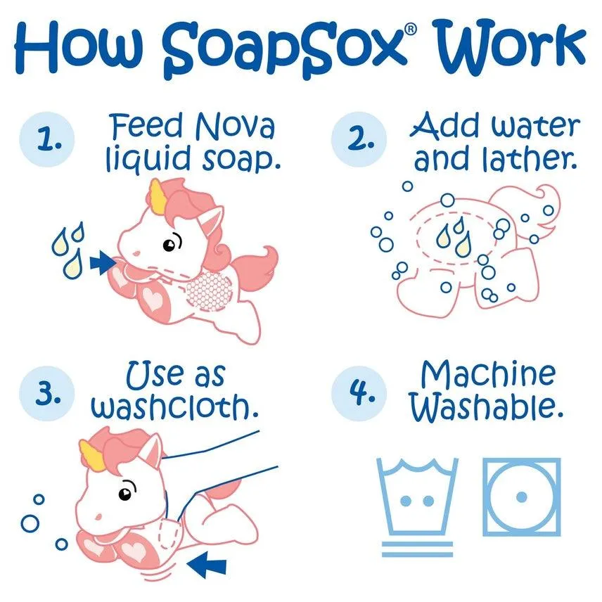 Kids Bath Toy | Nova the Unicorn | Soap Sox