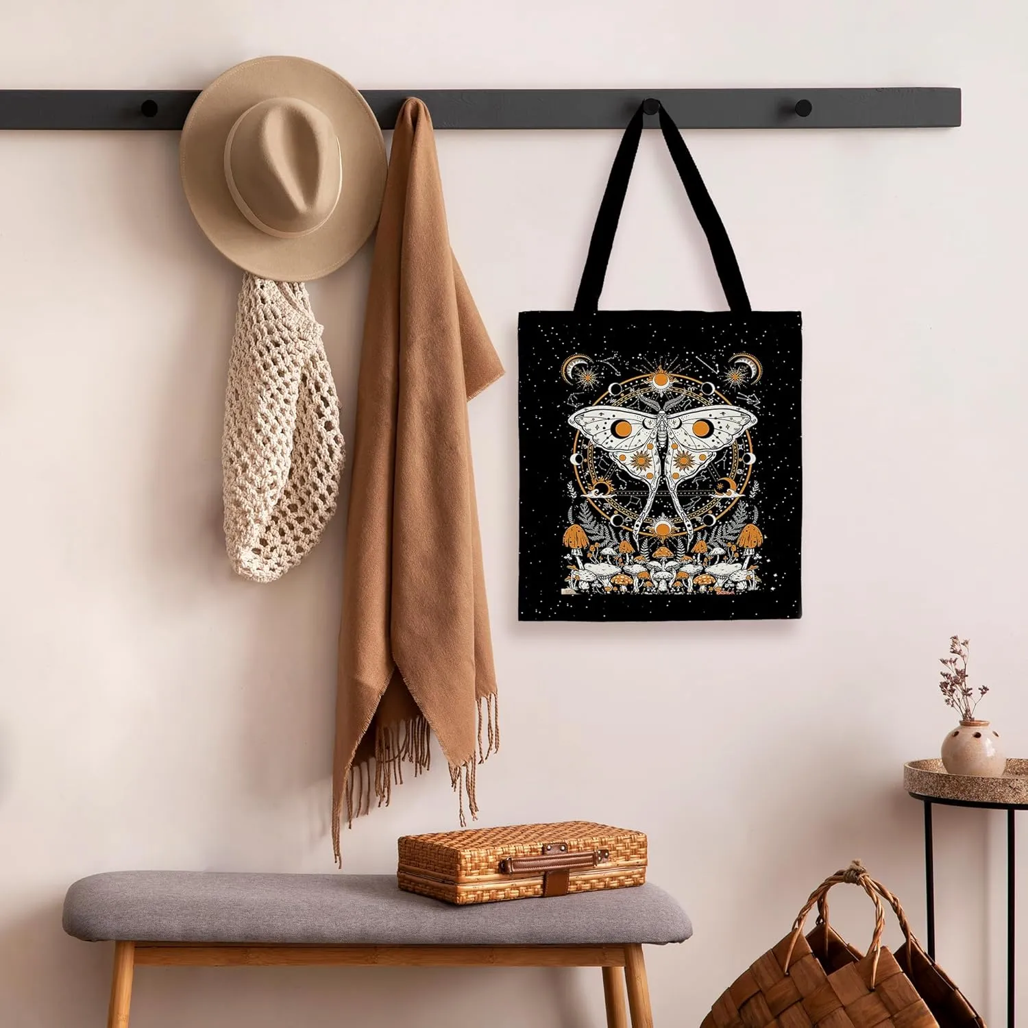 Kunlisa Dead Moth Tote - Goth Bag for Women