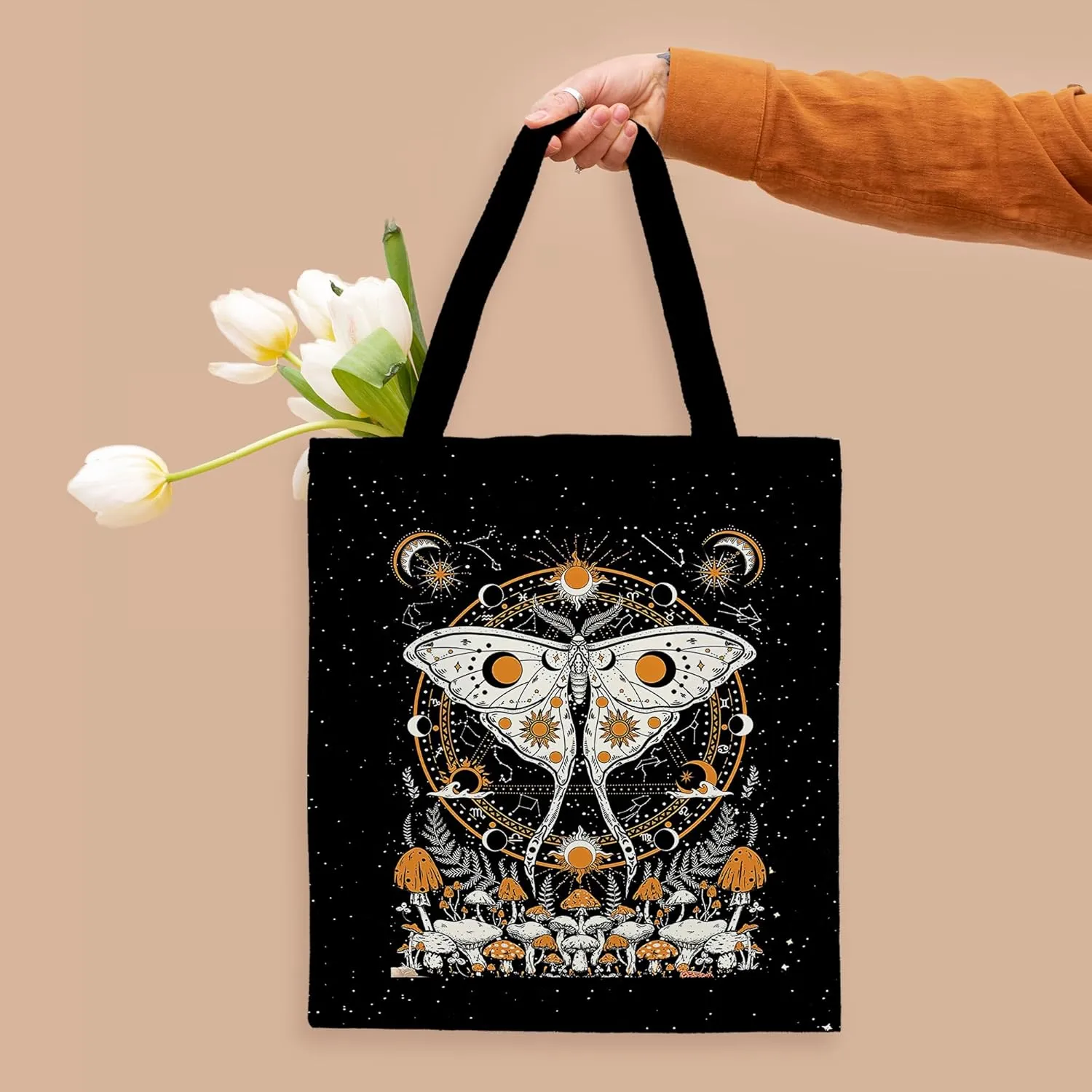 Kunlisa Dead Moth Tote - Goth Bag for Women