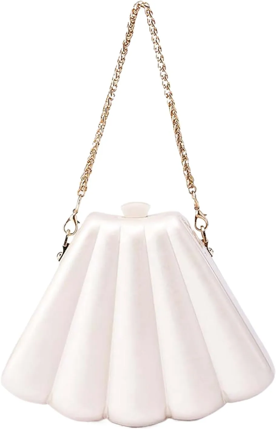 Kyxuzer Acrylic Evening Clutch Handbags Seashell Bag,Mini Purses For Women Cute Prom Accessories Trendy Party Shell Hand Bag