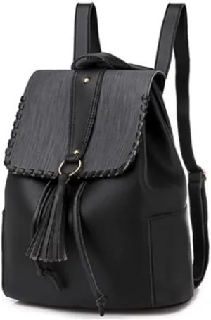 Ladies Casual Large Capacity Simple Design Multifunctional Shoulder Portable Women Travel Backpacks (Black)