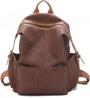 Ladies Leather Backpacks Women Bags Casual Female Business Bags Women Backpack Laptop Backpack (Blue)