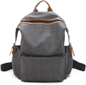 Ladies Leather Backpacks Women Bags Casual Female Business Bags Women Backpack Laptop Backpack (Brown)