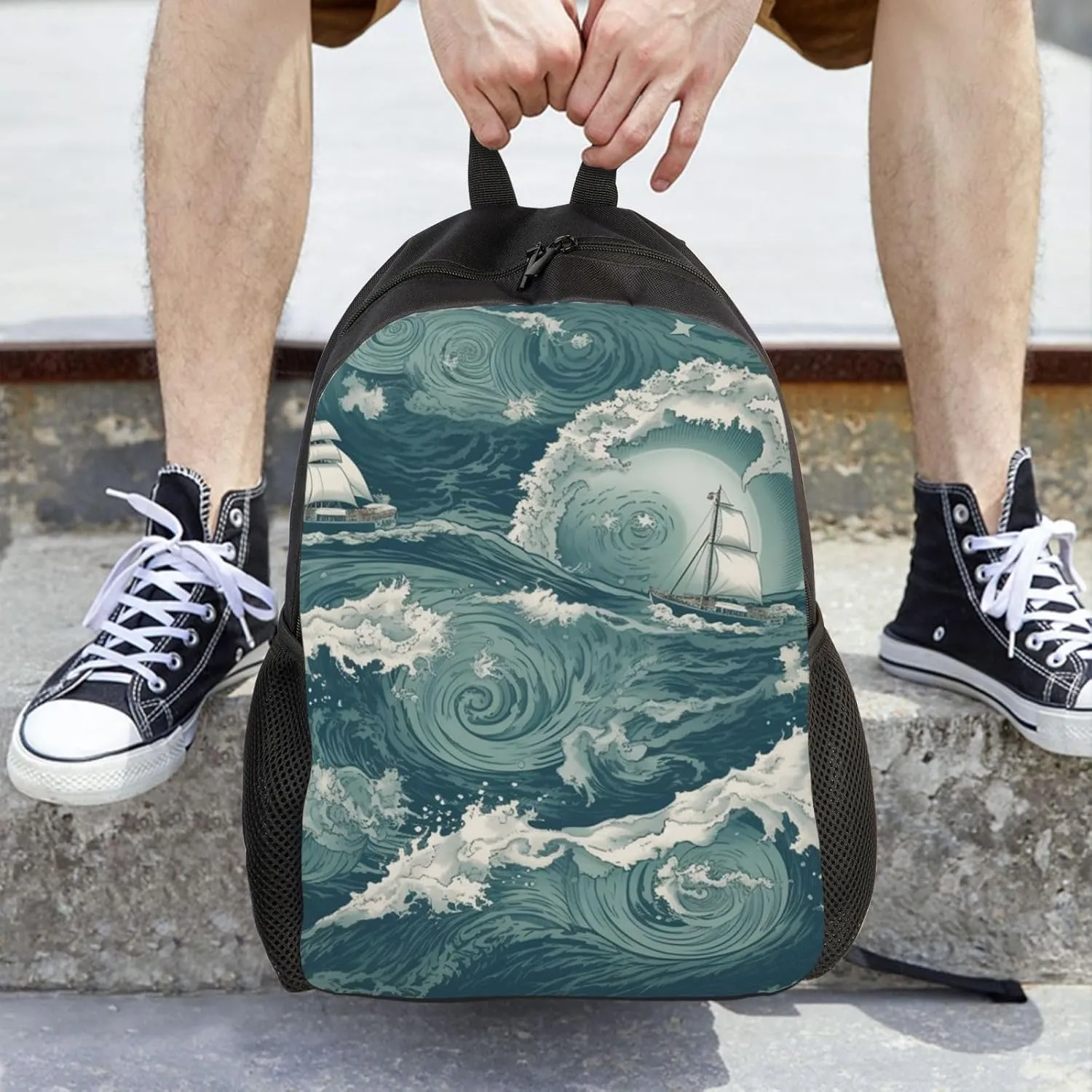 Laptop Backpack for Women Men Carry-on Backpack Sea Daypack Lightweight Travel Shoulder Bags