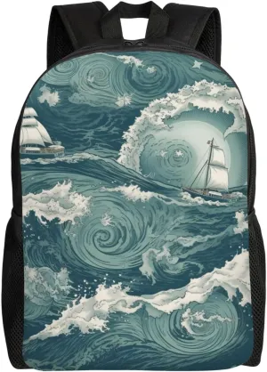 Laptop Backpack for Women Men Carry-on Backpack Sea Daypack Lightweight Travel Shoulder Bags