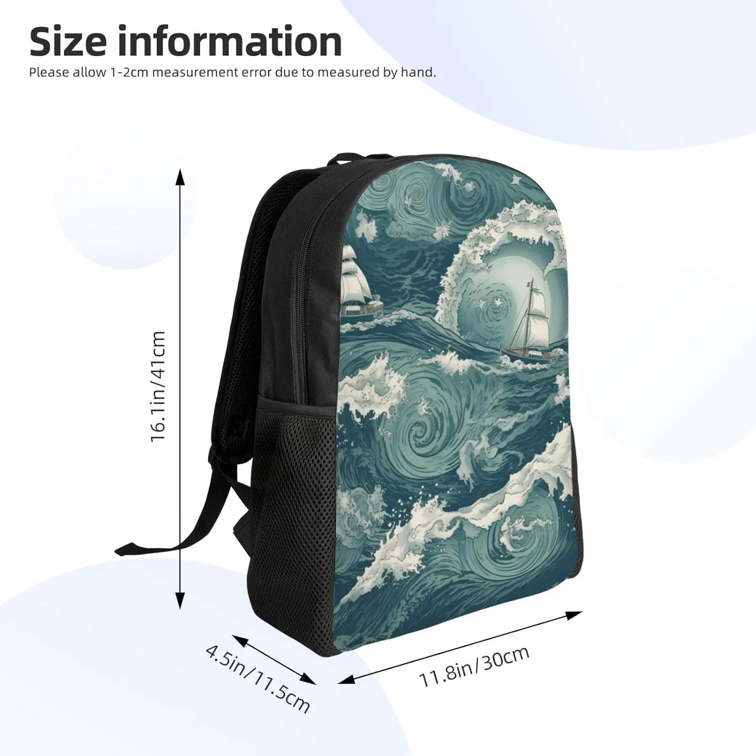 Laptop Backpack for Women Men Carry-on Backpack Sea Daypack Lightweight Travel Shoulder Bags