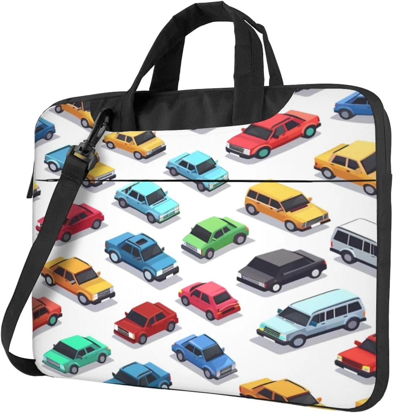 Laptop Bag Case Colorful Cars Pattern Computer Messenger Shoulder Bag Laptop Sleeve Briefcase