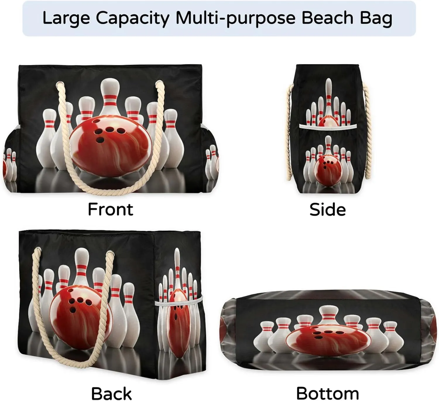 Large Beach Bags for Women with Zipper Beach Tote Bag Waterproof Sandproof Gym Swim Pool Grocery Travel Bag