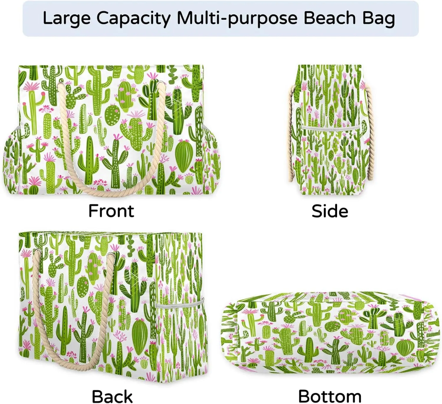 Large Beach Bags for Women with Zipper Beach Tote Bag Waterproof Sandproof Gym Swim Pool Grocery Travel Bag