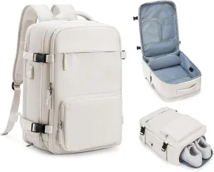 Large Travel Backpack for Women Men, Waterproof Carry on Backpack for Flight Approved, Mochila de Viaje Personal Item Luggage Backpacks with Shoce Compartment, Bulto de Viaje Tiktok Backpacks