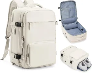 Large Travel Backpack for Women Men, Waterproof Carry on Backpack for Flight Approved, Mochila de Viaje Personal Item Luggage Backpacks with Shoce Compartment, Bulto de Viaje Tiktok Backpacks
