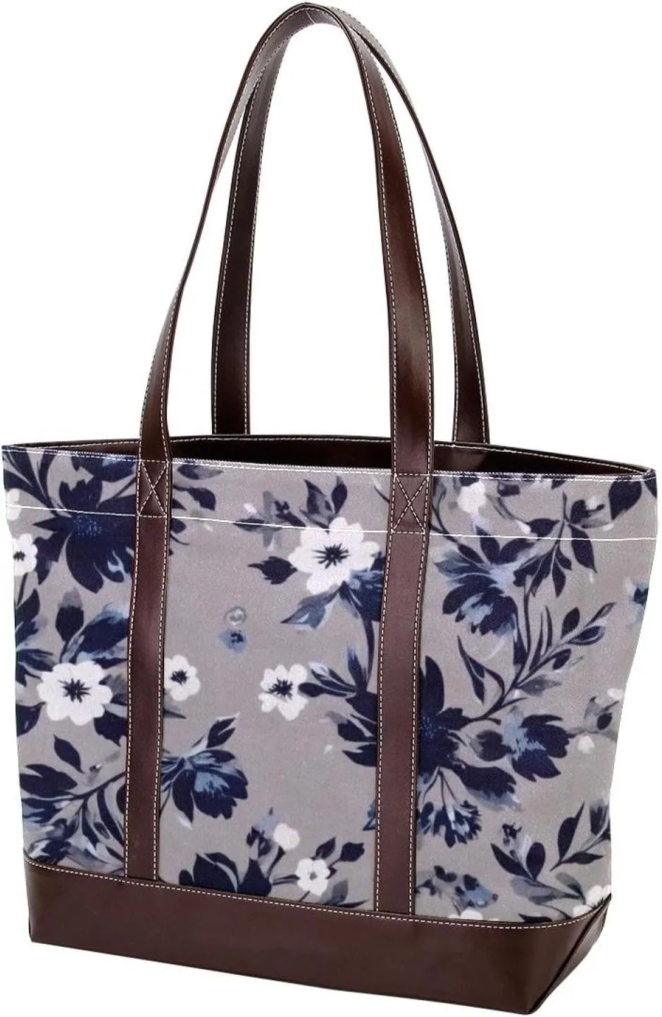 Leaf Art-799 Tote Bags Durable Leather Canvas Purses and Handbags for Women Top Handle Shoulder Satchel Hobo Bags