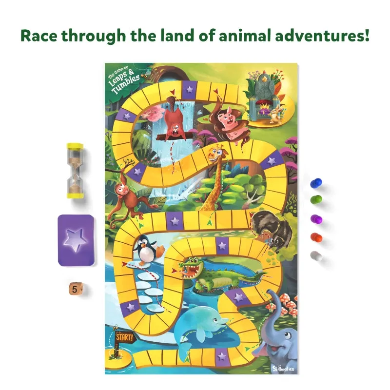 Leaps & Tumbles | Fun Family Board Game (ages 3 )