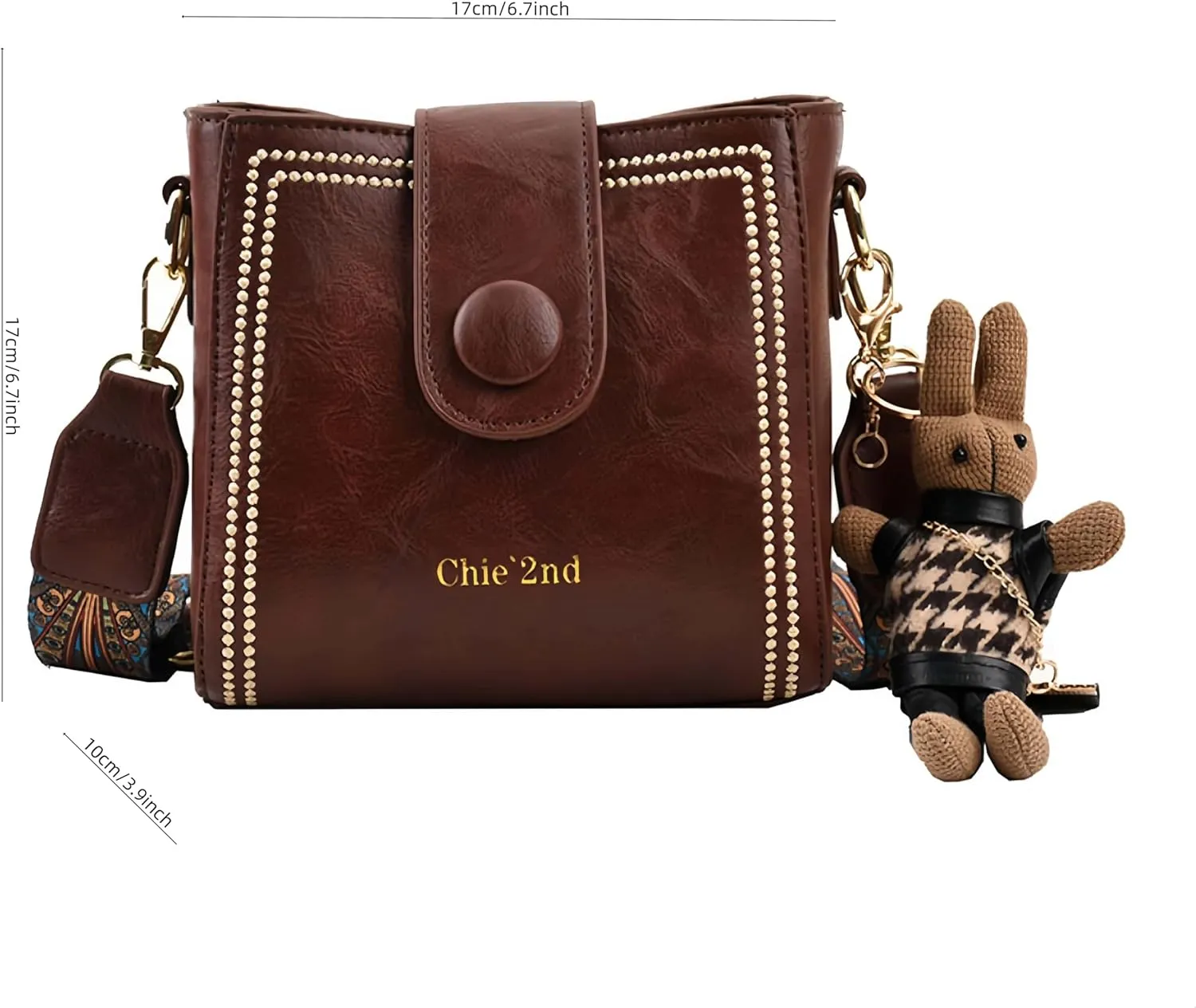 Leather Bucket Bag for Women, Vintage Small Bucket Bag - Convertible Shoulder Crossbody, Spacious Travel Tote