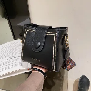 Leather Bucket Bag for Women, Vintage Small Bucket Bag - Convertible Shoulder Crossbody, Spacious Travel Tote