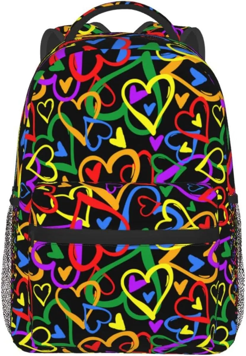 LGBT Gay Pride Backpack,Cute Bookbags Laptop Bag Shoulder Bags Travel Hiking Camping Daypack for Men Women