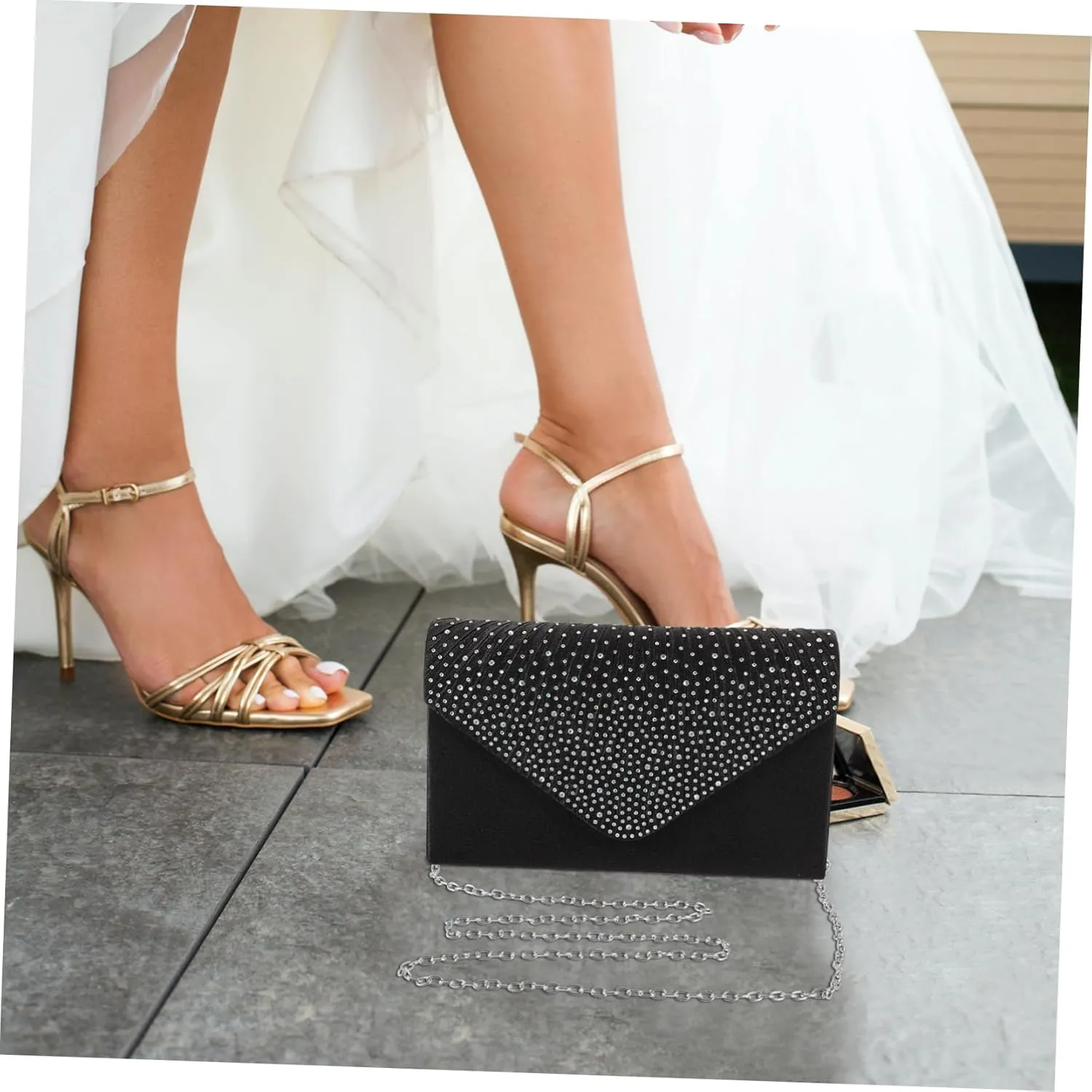 LIFKOME Dinner Bag Evening Purse Prom Envelope Evening Clutch Party Bag Women Wedding Clutch Purses Fashion