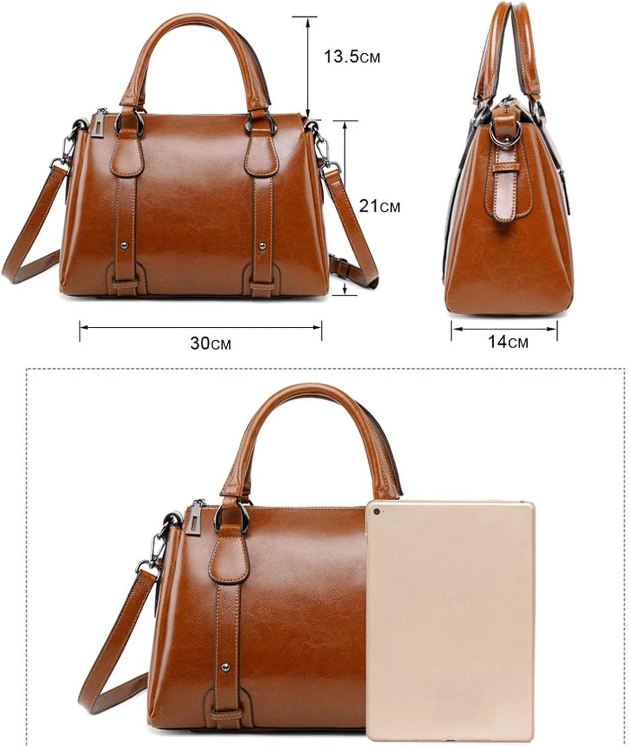 Lightweight Hobo Bag, Practical and Spacious Large Capacity Leather Handbag for Women, Everyday Travel Shopping Shoulder Bags