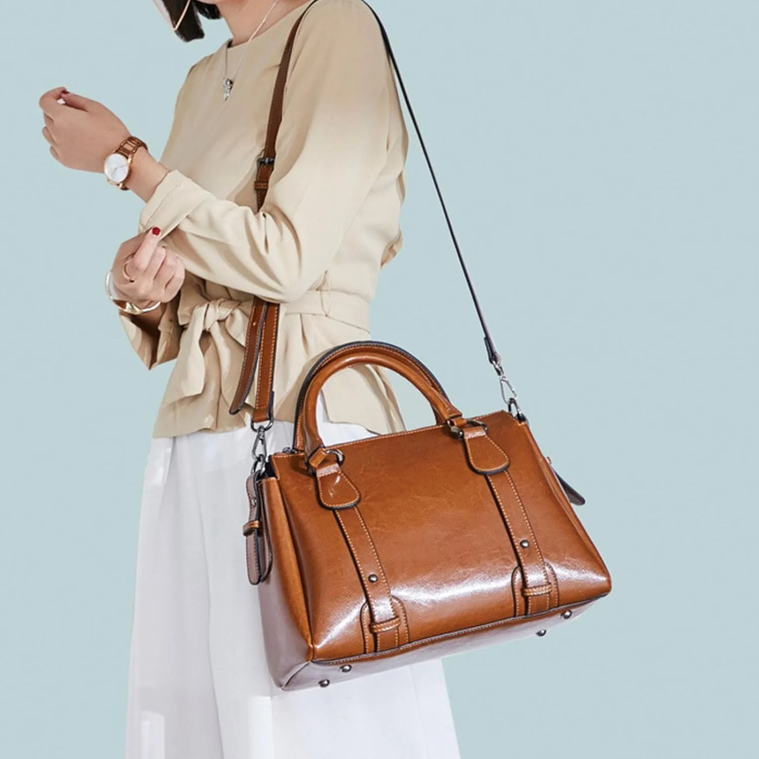 Lightweight Hobo Bag, Practical and Spacious Large Capacity Leather Handbag for Women, Everyday Travel Shopping Shoulder Bags
