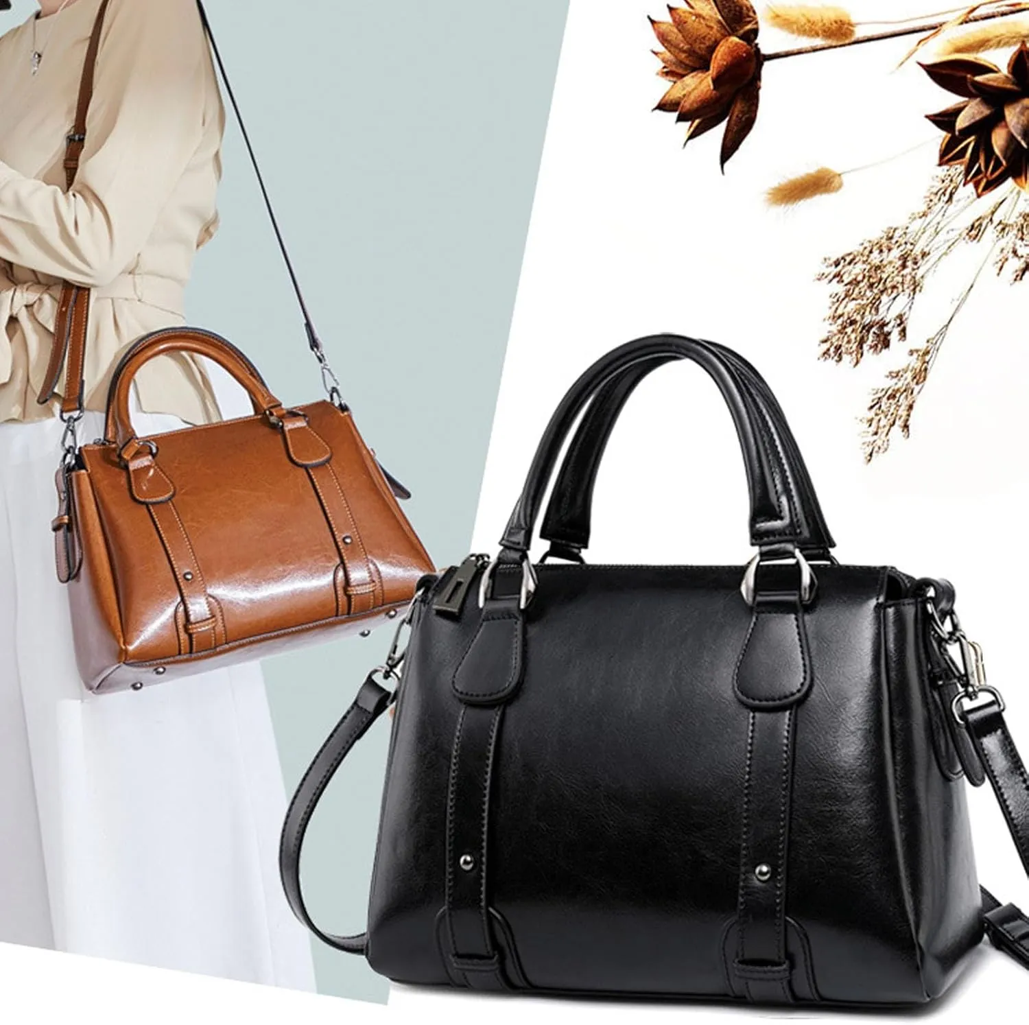 Lightweight Hobo Bag, Practical and Spacious Large Capacity Leather Handbag for Women, Everyday Travel Shopping Shoulder Bags