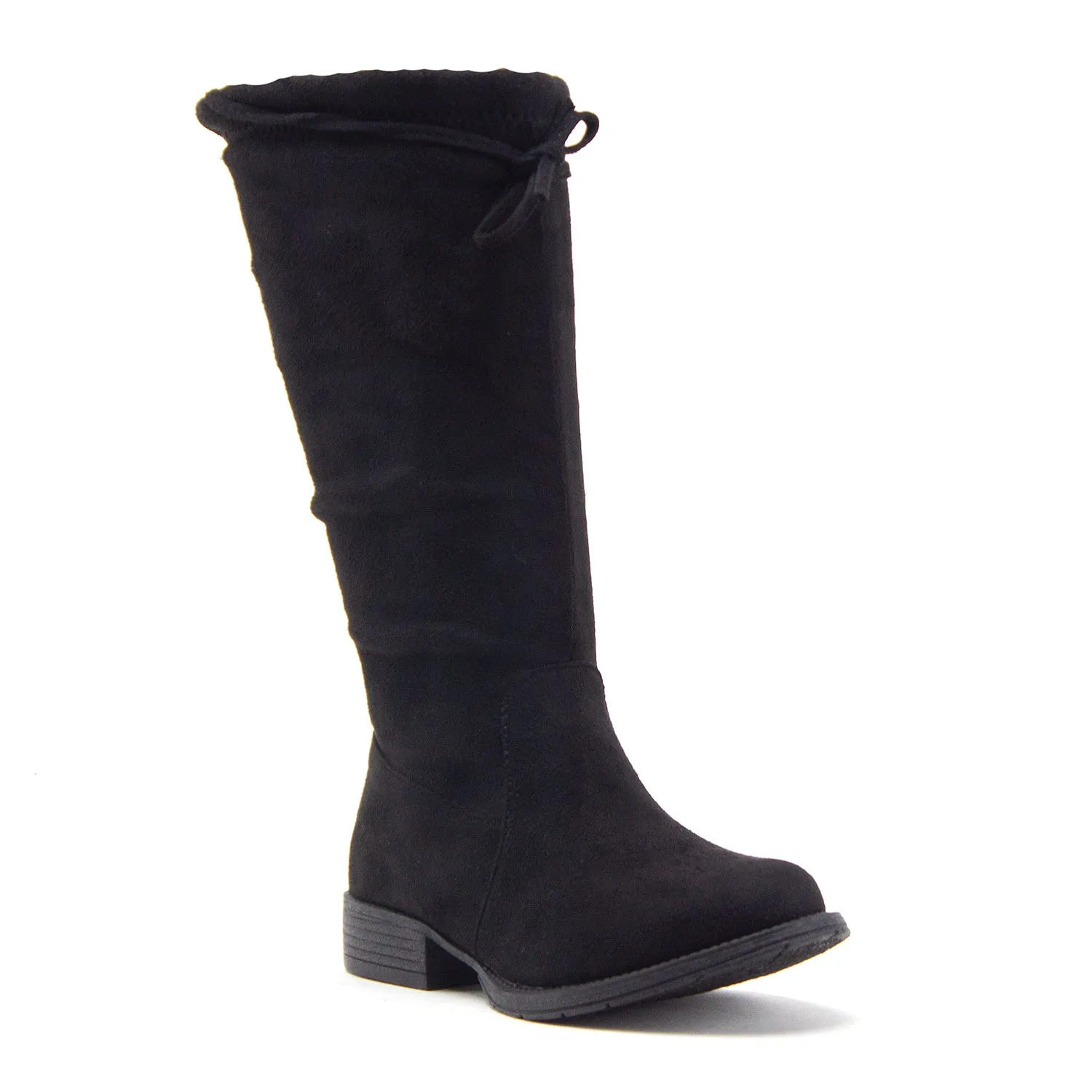 Little Girls Walker Tall Knee High Zipped Round Toe Riding Dress Boots