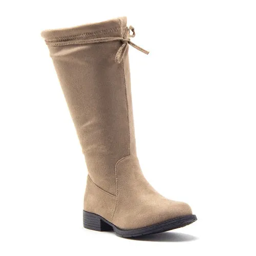 Little Girls Walker Tall Knee High Zipped Round Toe Riding Dress Boots