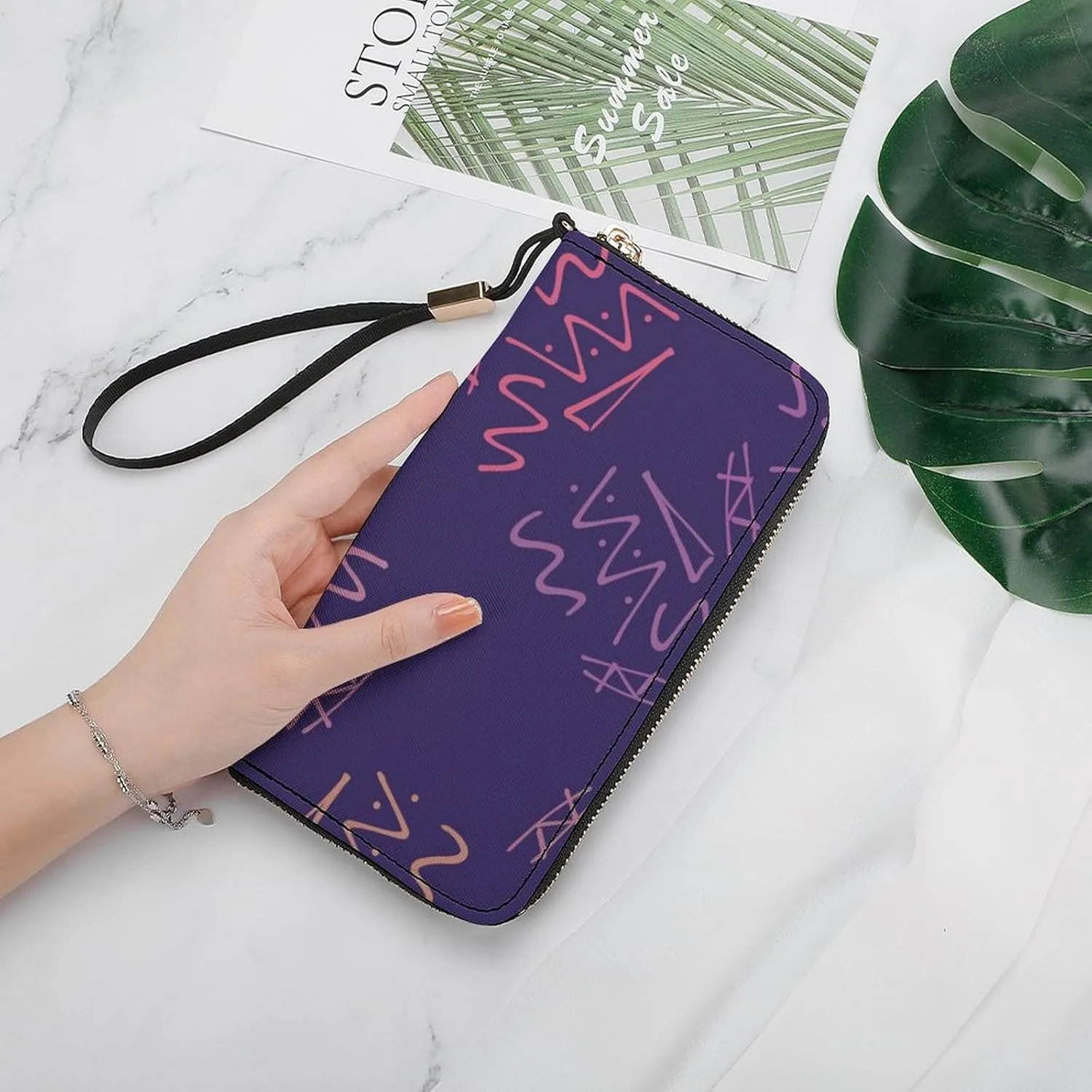 Luxury Long Handbag - PU Leather Large Capacity Clutch Purse with Multiple Card Slots | Elegant Travel Wallet, Party Evening Bag, Gift Box Included (Multiple Colors)