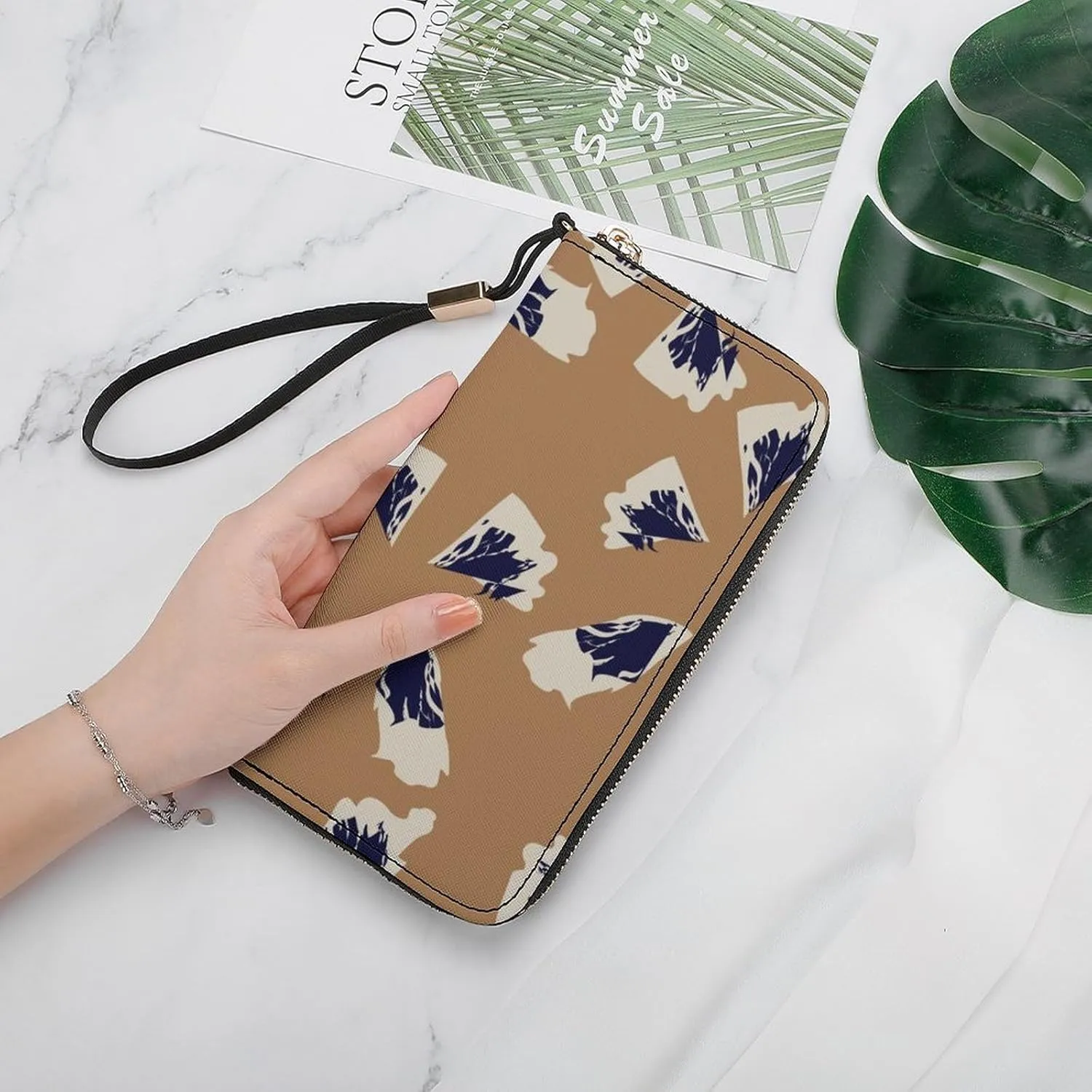 Luxury Long Handbag - PU Leather Large Capacity Clutch Purse with Multiple Card Slots | Elegant Travel Wallet, Party Evening Bag, Gift Box Included (Multiple Colors)