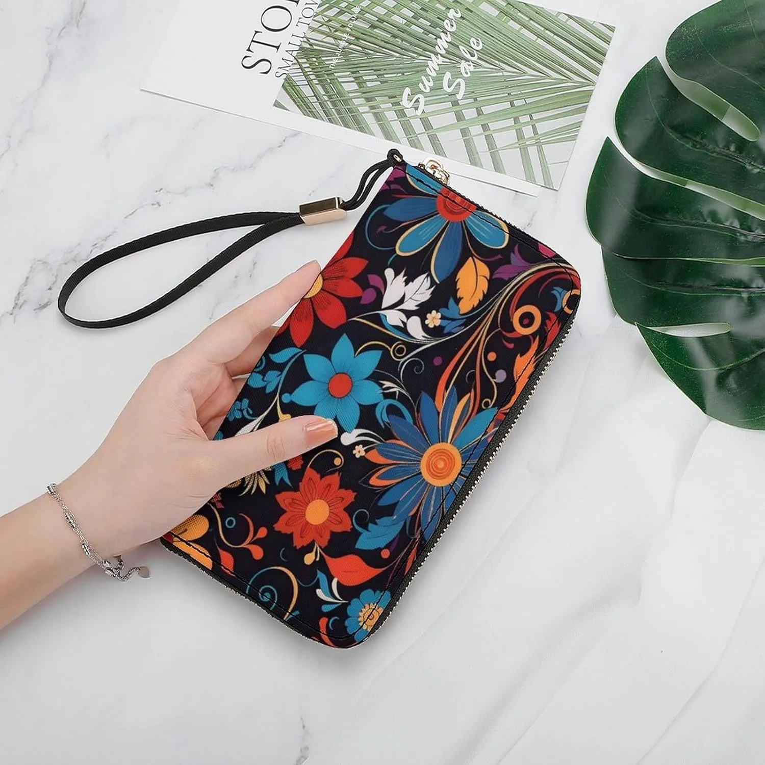 Luxury Long Handbag - PU Leather Large Capacity Clutch Purse with Multiple Card Slots | Elegant Travel Wallet, Party Evening Bag, Gift Box Included (Multiple Colors)